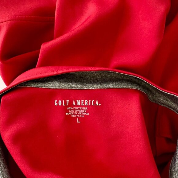 Golf America Red 1/4 Zip Vest Men's Large NEW - Picture 7 of 10